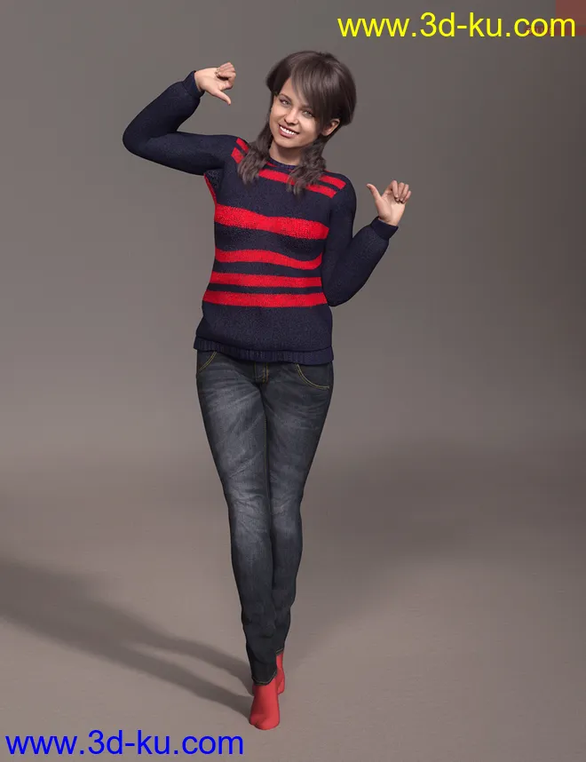 Billie HD with HD Expression for Genesis 8.1 Female模型的图片14