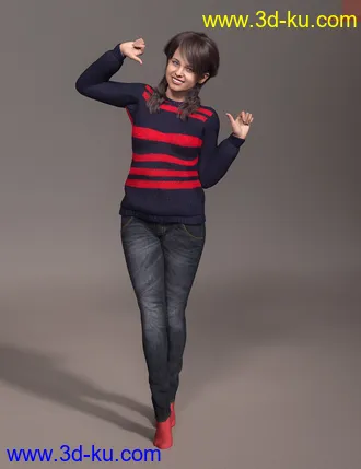 3D打印模型Billie HD with HD Expression for Genesis 8.1 Female的图片