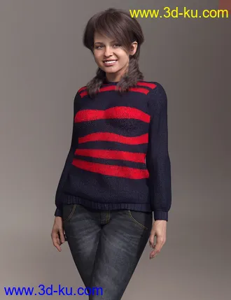 3D打印模型Billie HD with HD Expression for Genesis 8.1 Female的图片