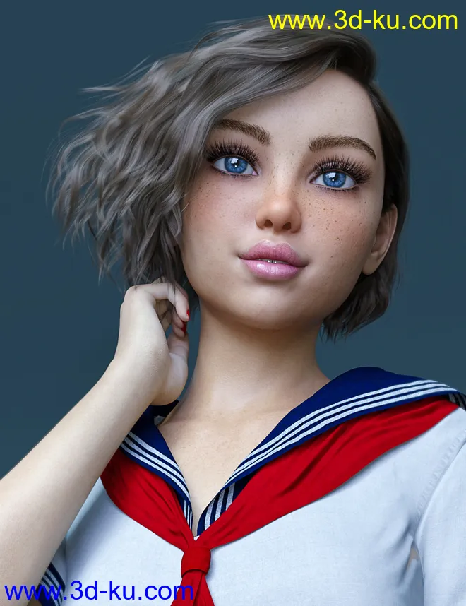 Bitsy For Genesis 8 Female模型的图片9