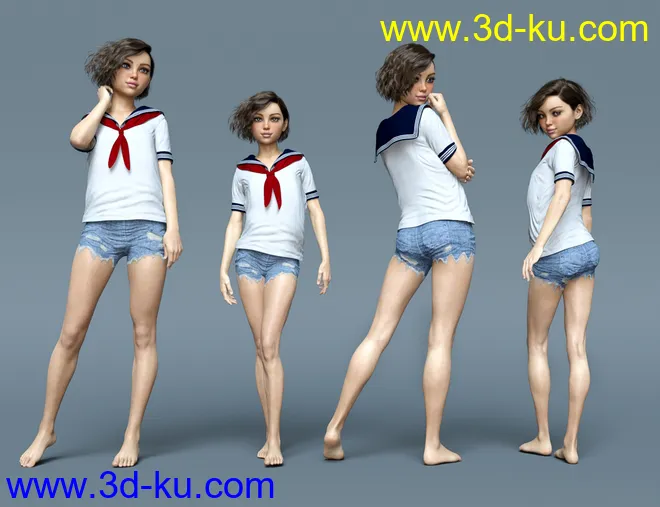 Bitsy For Genesis 8 Female模型的图片14