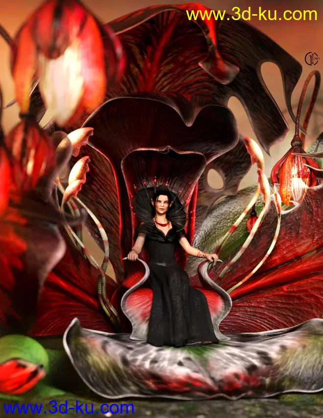 Blood Orchid Poses for Genesis 8 and 8.1 Female模型的图片3