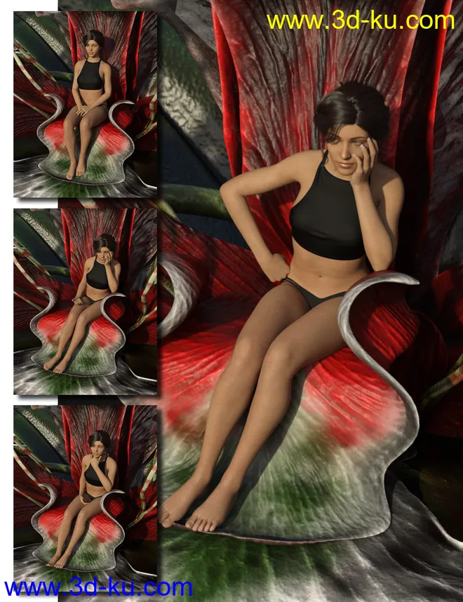 Blood Orchid Poses for Genesis 8 and 8.1 Female模型的图片7