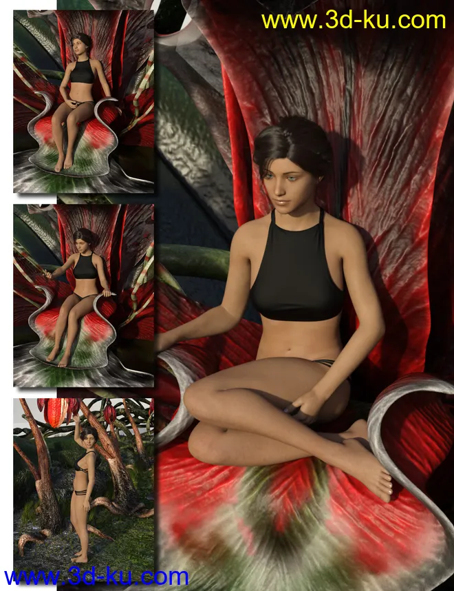 Blood Orchid Poses for Genesis 8 and 8.1 Female模型的图片8