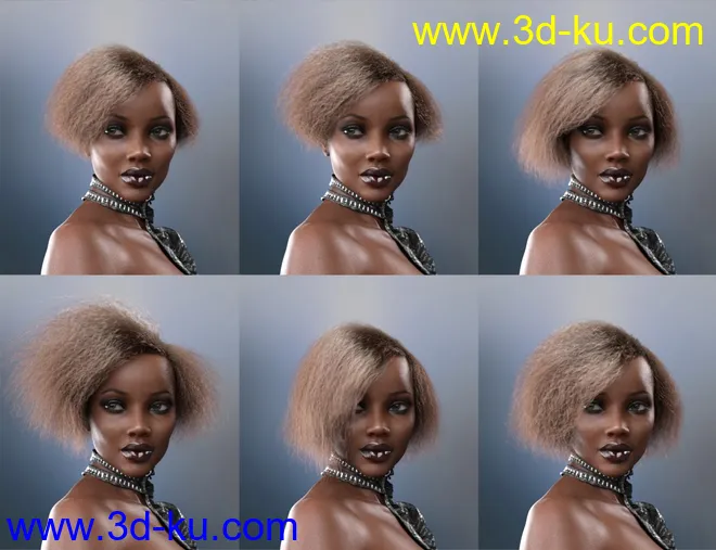 Bobbi Hair for Genesis 8 and 8.1 Female模型的图片3