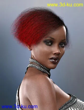 3D打印模型Bobbi Hair for Genesis 8 and 8.1 Female的图片