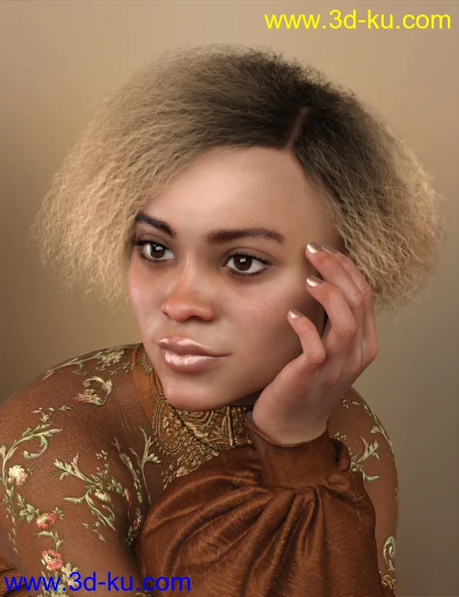 Bobbi Hair for Genesis 8 and 8.1 Female模型的图片6