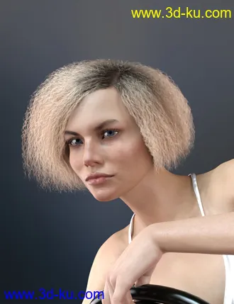 3D打印模型Bobbi Hair for Genesis 8 and 8.1 Female的图片