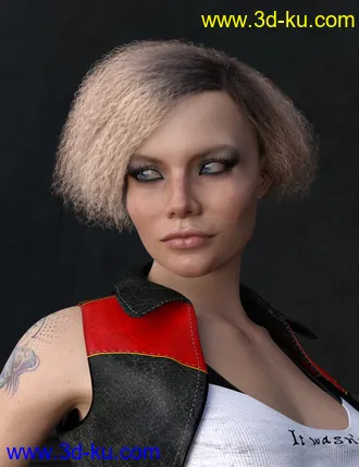 3D打印模型Bobbi Hair for Genesis 8 and 8.1 Female的图片