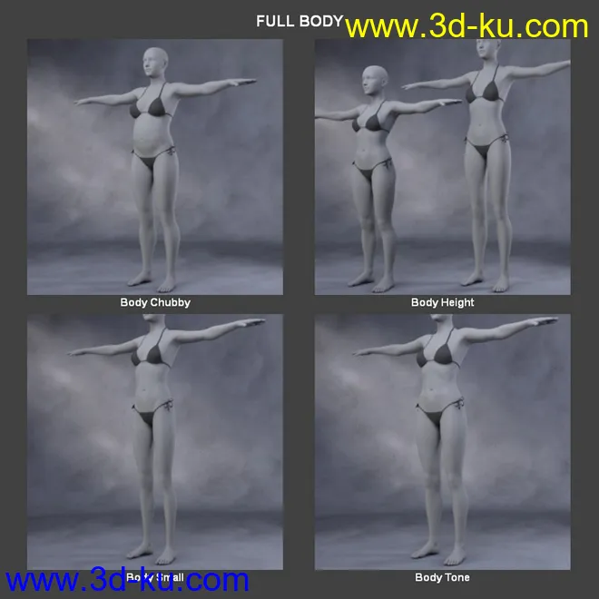 Body Morph Kit for Genesis 3 Female and Merchant Resource模型的图片8