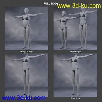 3D打印模型Body Morph Kit for Genesis 3 Female and Merchant Resource的图片