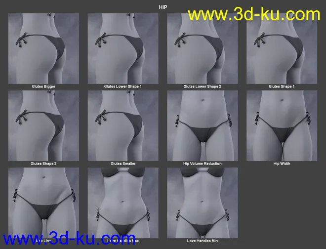 Body Morph Kit for Genesis 3 Female and Merchant Resource模型的图片10