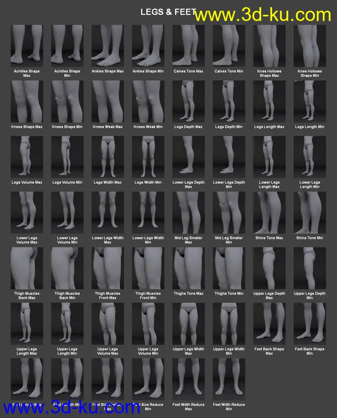 Body Morph Kit for Genesis 3 Male and Merchant Resource模型的图片8