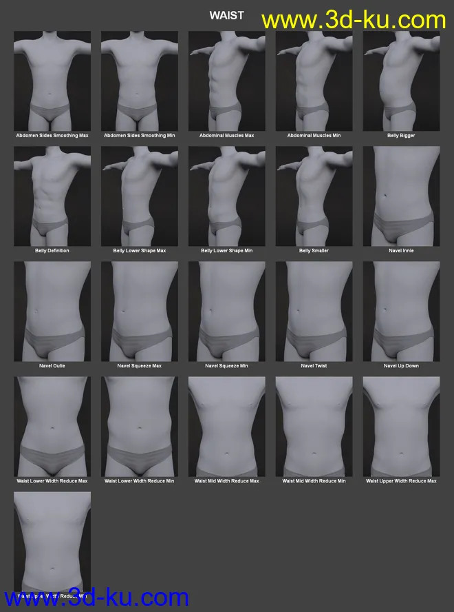 Body Morph Kit for Genesis 3 Male and Merchant Resource模型的图片11