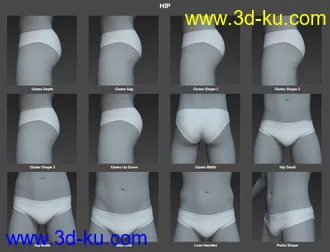 3D打印模型Body Morph Kit for Genesis 8 Male的图片