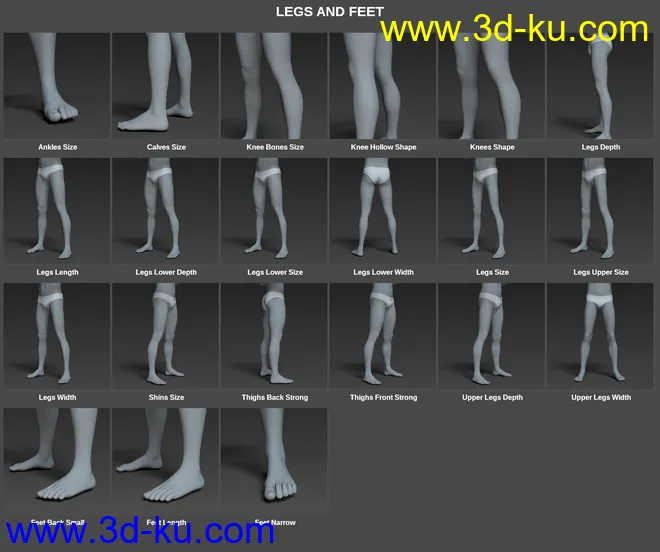 Body Morph Kit for Genesis 8 Male模型的图片6