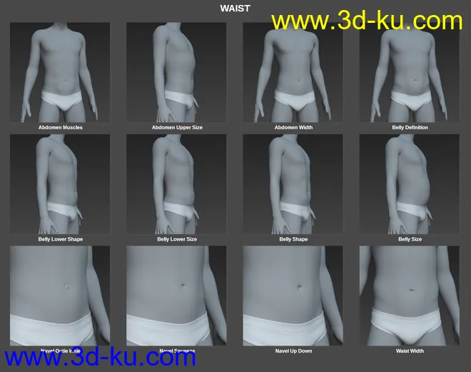 Body Morph Kit for Genesis 8 Male模型的图片8