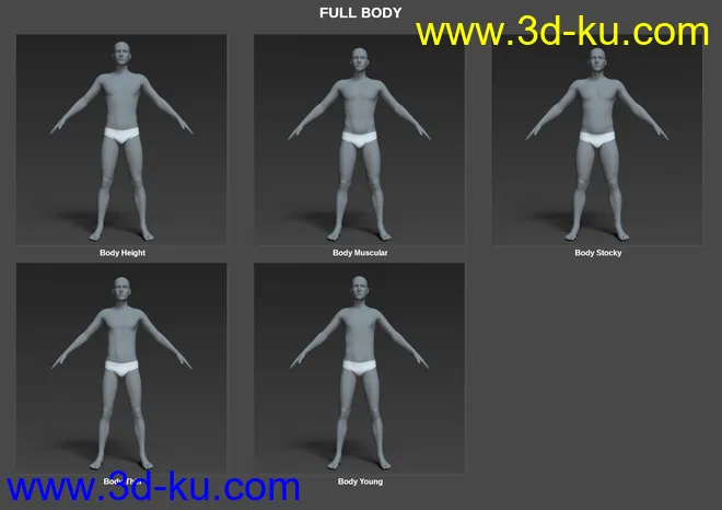 Body Morph Kit for Genesis 8 Male模型的图片9