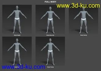 3D打印模型Body Morph Kit for Genesis 8 Male的图片