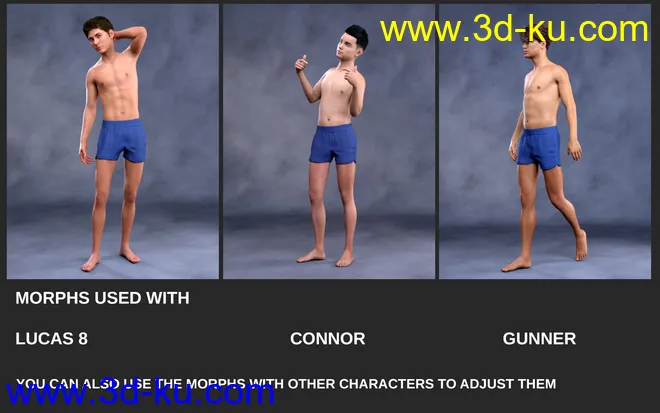 Body Morph Kit for Genesis 8 Male模型的图片17