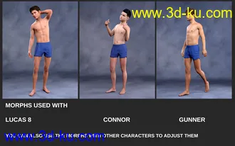 3D打印模型Body Morph Kit for Genesis 8 Male的图片