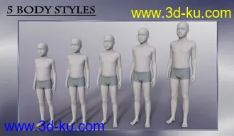 3D打印模型Body Shapes Younger Genesis 3 Male的图片