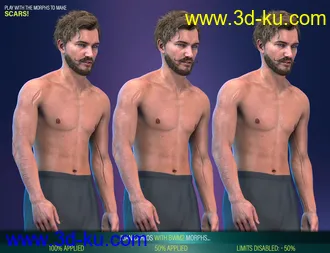 3D打印模型Body Wounds HD Morphs 2 for Genesis 8 Males的图片