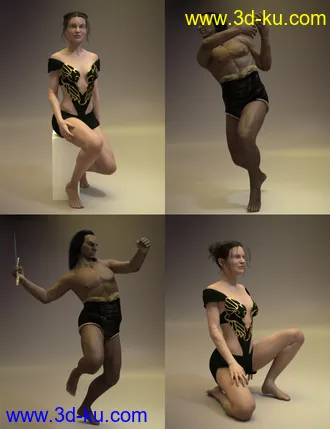 3D打印模型Bronze Soul Poses for Genesis 8的图片