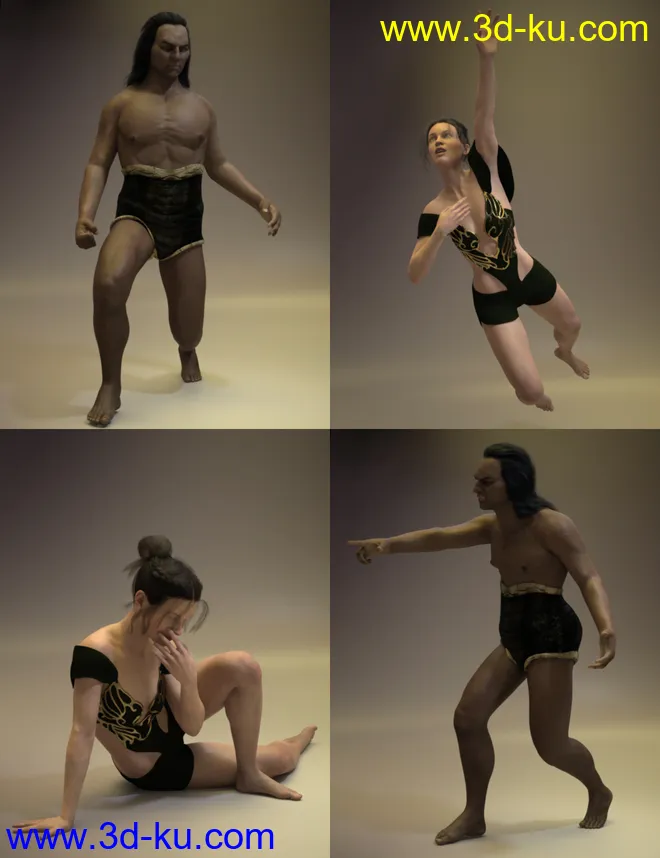 Bronze Soul Poses for Genesis 8模型的图片3