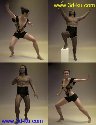 3D打印模型Bronze Soul Poses for Genesis 8的图片