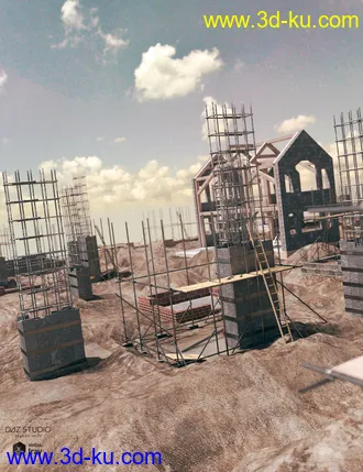 3D打印模型Building Site Buildings的图片
