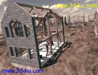 3D打印模型Building Site Buildings的图片