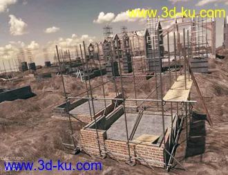 3D打印模型Building Site Buildings的图片