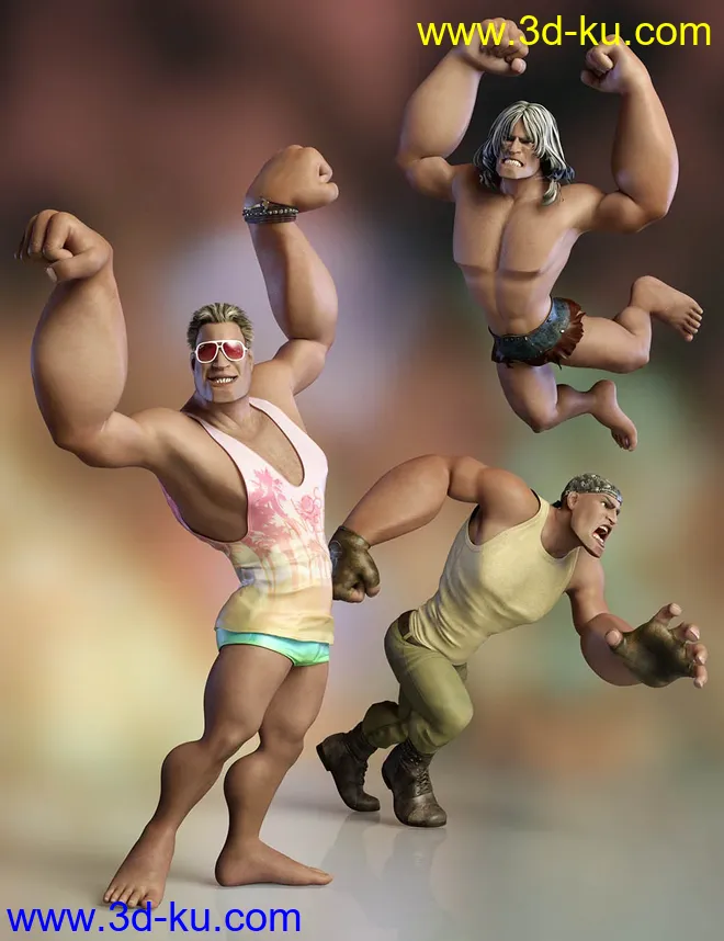 Capsces Tough and Toony Poses for Toon Dwayne 8模型的图片1