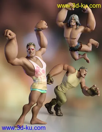 3D打印模型Capsces Tough and Toony Poses for Toon Dwayne 8的图片