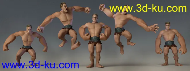 Capsces Tough and Toony Poses for Toon Dwayne 8模型的图片2