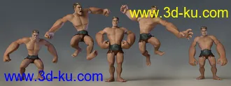 3D打印模型Capsces Tough and Toony Poses for Toon Dwayne 8的图片