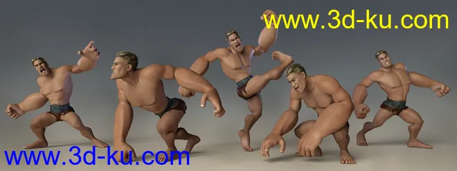 Capsces Tough and Toony Poses for Toon Dwayne 8模型的图片3