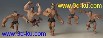 3D打印模型Capsces Tough and Toony Poses for Toon Dwayne 8的图片