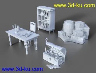 3D打印模型Captain's Quarters Environment的图片