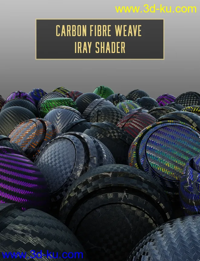 Carbon Fibre Weave Iray Shader模型的图片1