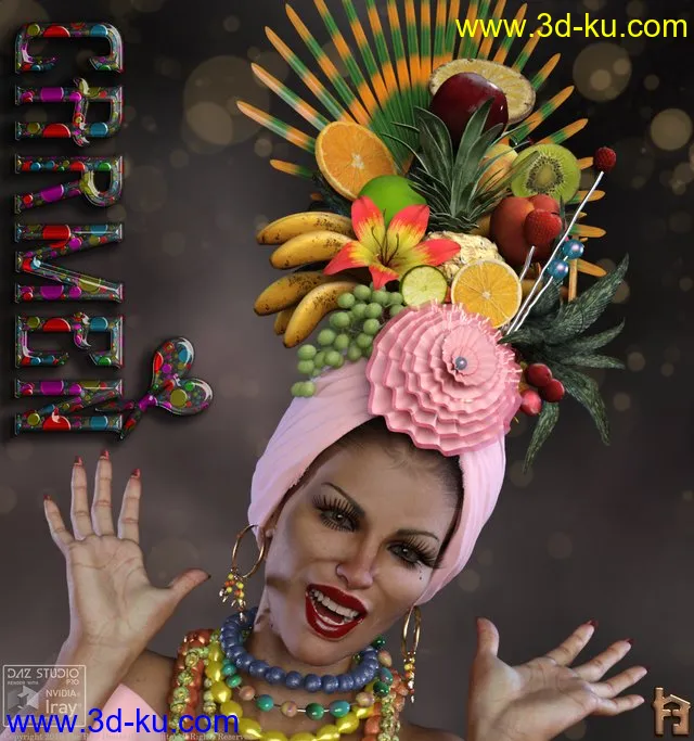CARMEN 1920's Tutti Frutti Hat模型的图片1