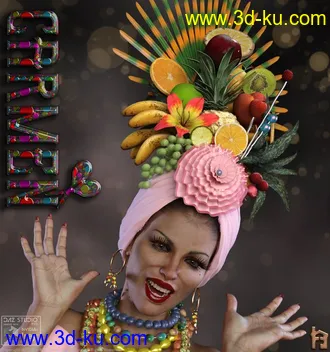 3D打印模型CARMEN 1920's Tutti Frutti Hat的图片