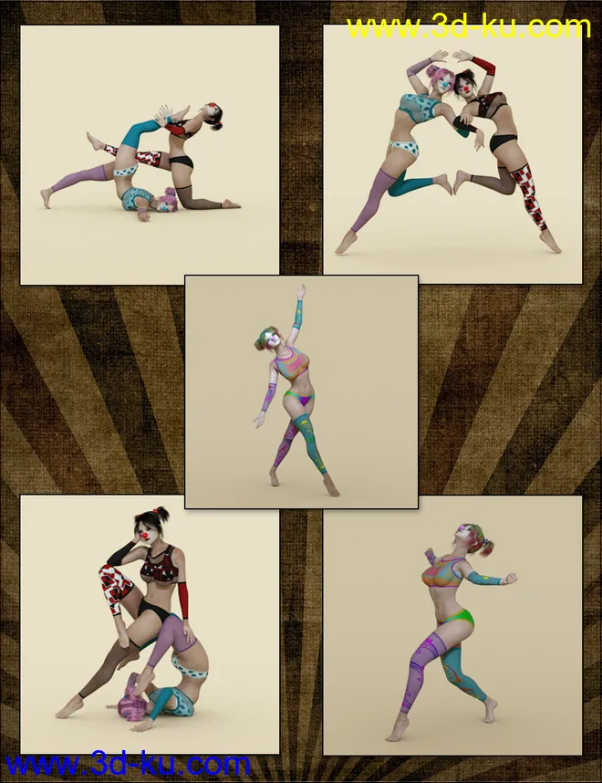 Carnival Dolls Poses for Genesis 8 Female模型的图片8