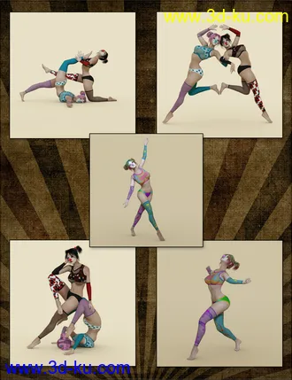 3D打印模型Carnival Dolls Poses for Genesis 8 Female的图片