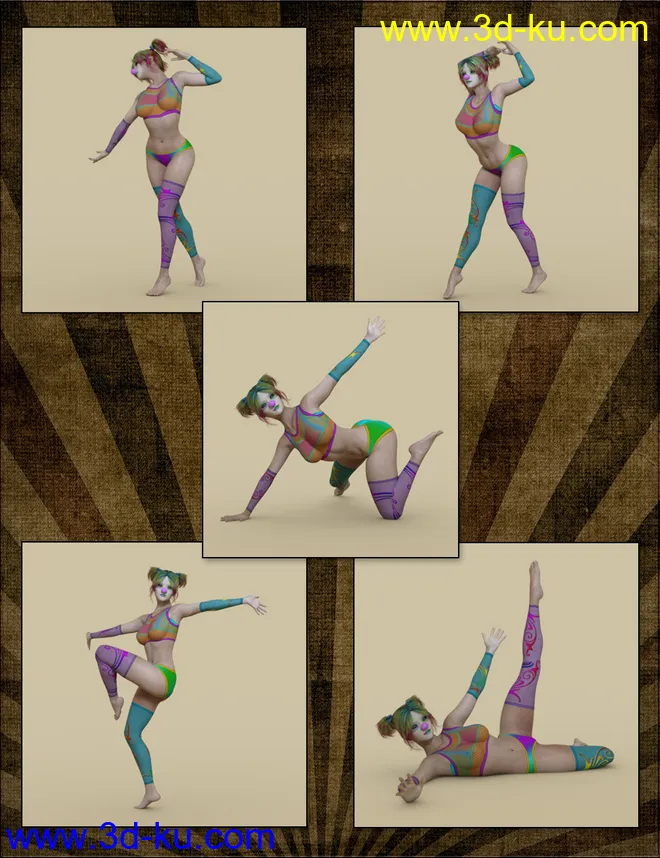 Carnival Dolls Poses for Genesis 8 Female模型的图片11