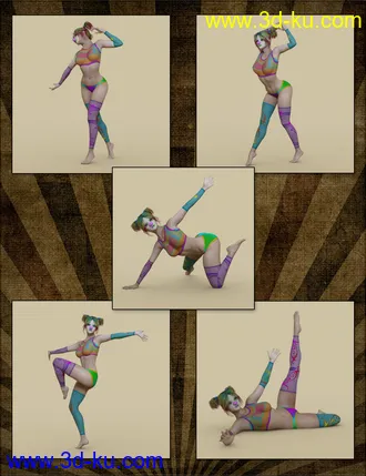 3D打印模型Carnival Dolls Poses for Genesis 8 Female的图片