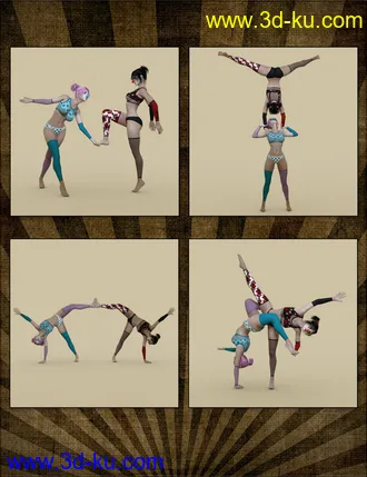 3D打印模型Carnival Dolls Poses for Genesis 8 Female的图片