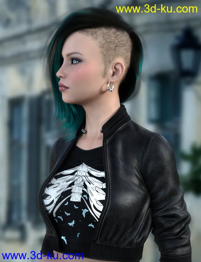 Cassyus Hair for Genesis 8 Females模型的图片3