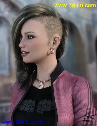 3D打印模型Cassyus Hair for Genesis 8 Females的图片